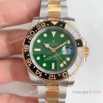 (EW) Two Tone Green Face Rolex Replica GMT-Master II Watch 40mm